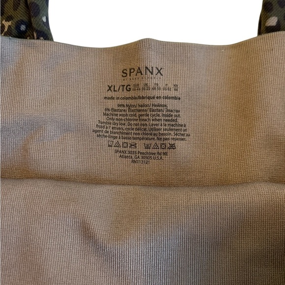 Spanx “Look At Me” Now Seamless Leggings Size XL Womens Mini Leopard Print Green - Picture 11 of 11